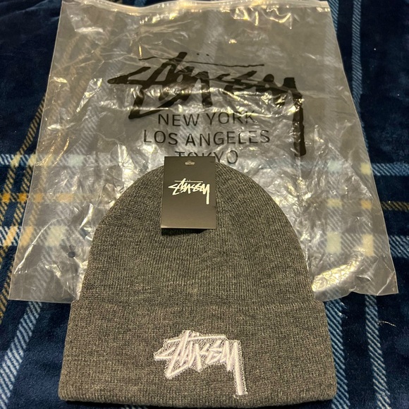 Stussy Beanie Hat - Grey - Picture 1 of 5